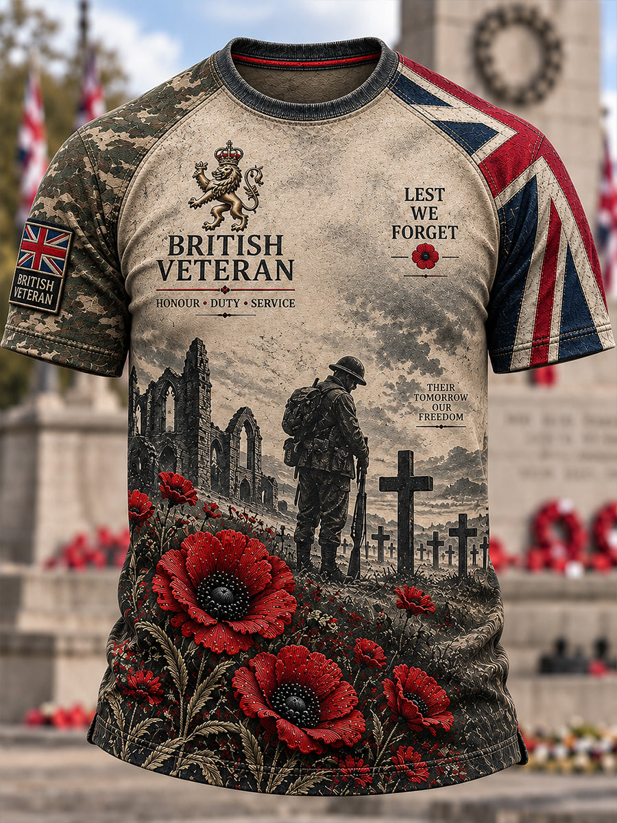 Men's British Veterans' Memorial Short Sleeves T-Shirt