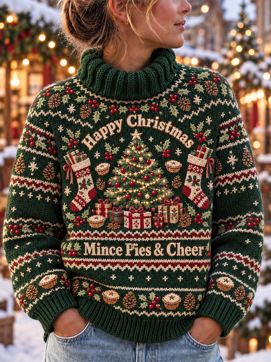 Women's UK Christmas Turtleneck Sweater