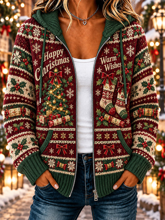 Women's UK Christmas Faux Sweater Coat